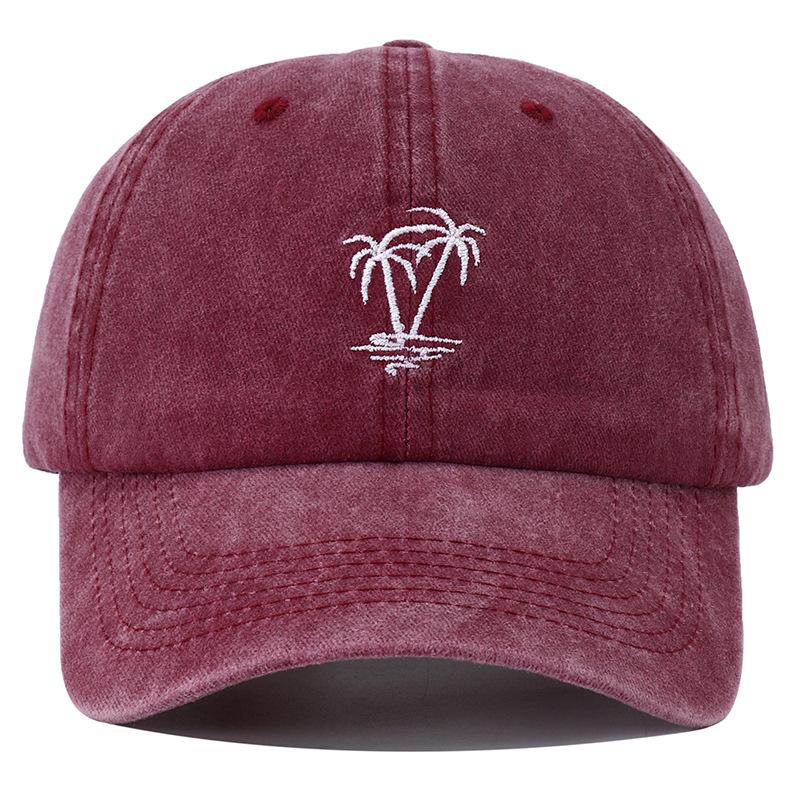 Snpack Black Vintage Hat Baseball Cotton Women Cap Stitched Stitching Embroidered Tree Coconut Designer New Brand Latest Fresh Hats For Men