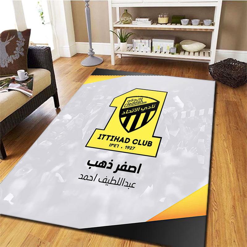 Al-Ittihad FC Carpet Rug for Living Room Bedroom Home Sofa Decoration,Kids play Non-slip Floor Mat