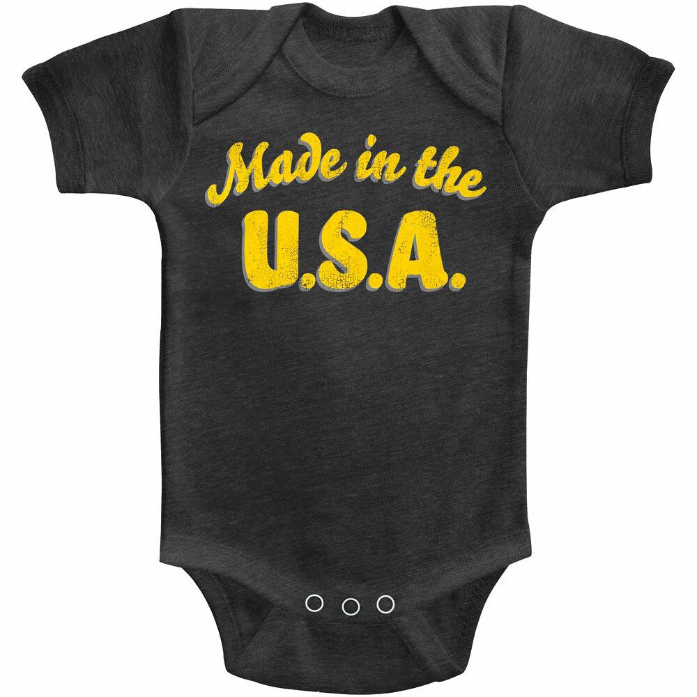 American Society Made in USA Baby Body Suit Cotton 6 12 18 24 Infant Romper Top S
