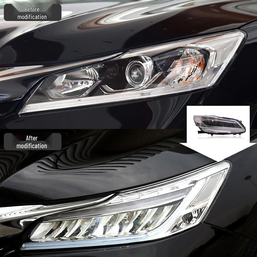 16-17 9.5th Gen Accord LED Headlight Assembly with Daytime Running Lights & Sequential Turn Signals