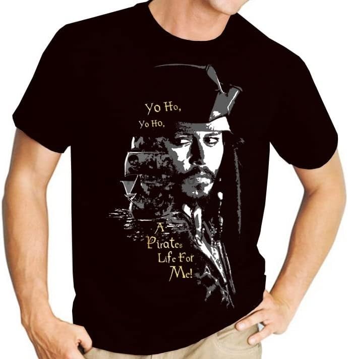 Jock Sporrow Johnny Depp Pirotes Mens Port T Shirt S