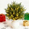 Lighted Pine Branches Artificial Long-Lasting Greenery Decoration 5 Pieces Lit Christmas Branches for Family Friends Party Home