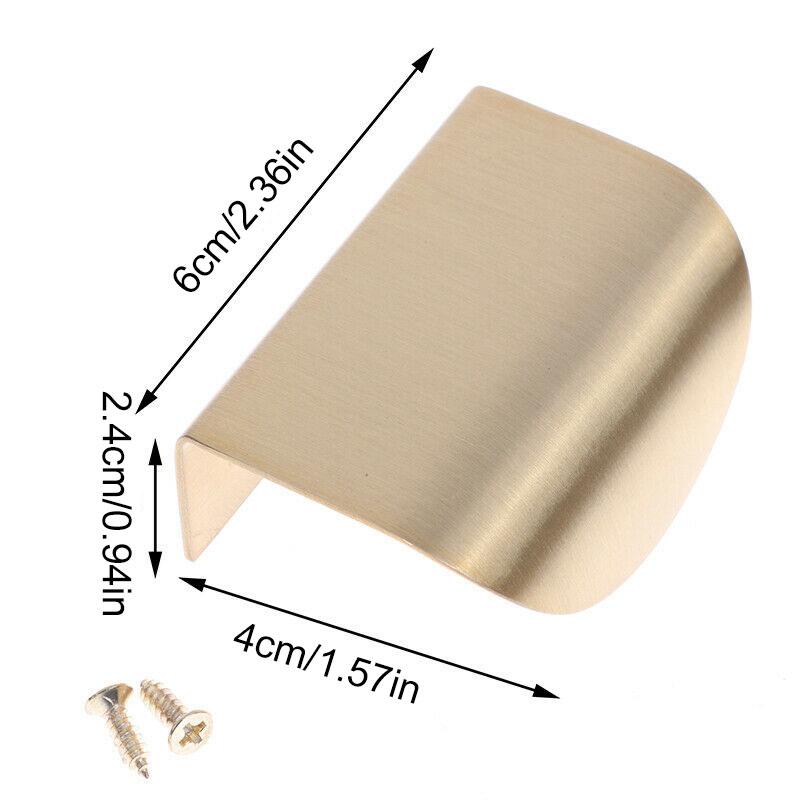 Leaf Shape Furniture Cupboard Cabinet Wardrobe Drawer Pull Knob Brass Handle