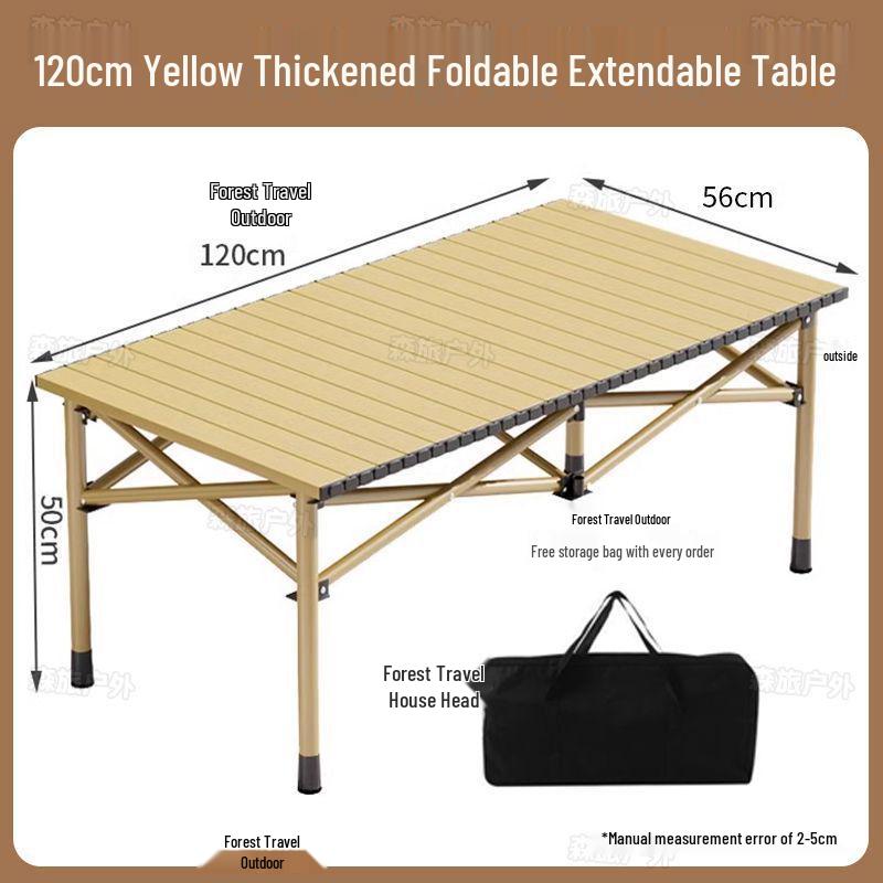 Egg Roll Portable Folding Table and Chair Set for Camping and Picnics