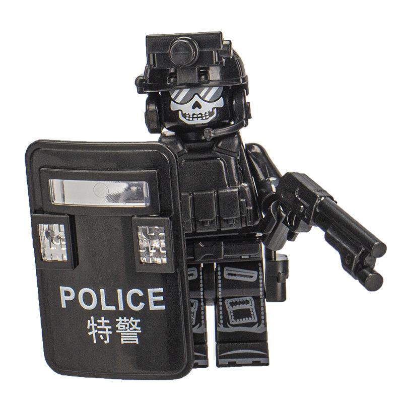 Ninja Warrior Superhero Doll With Weapon Single Building Block Assembly Toy