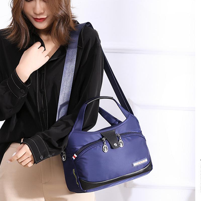 Casual Oxford Shoulder Bag  Female Multifunction Crossbody Bag  Large Capacity Messenger Handbag Waterproof Square Bag