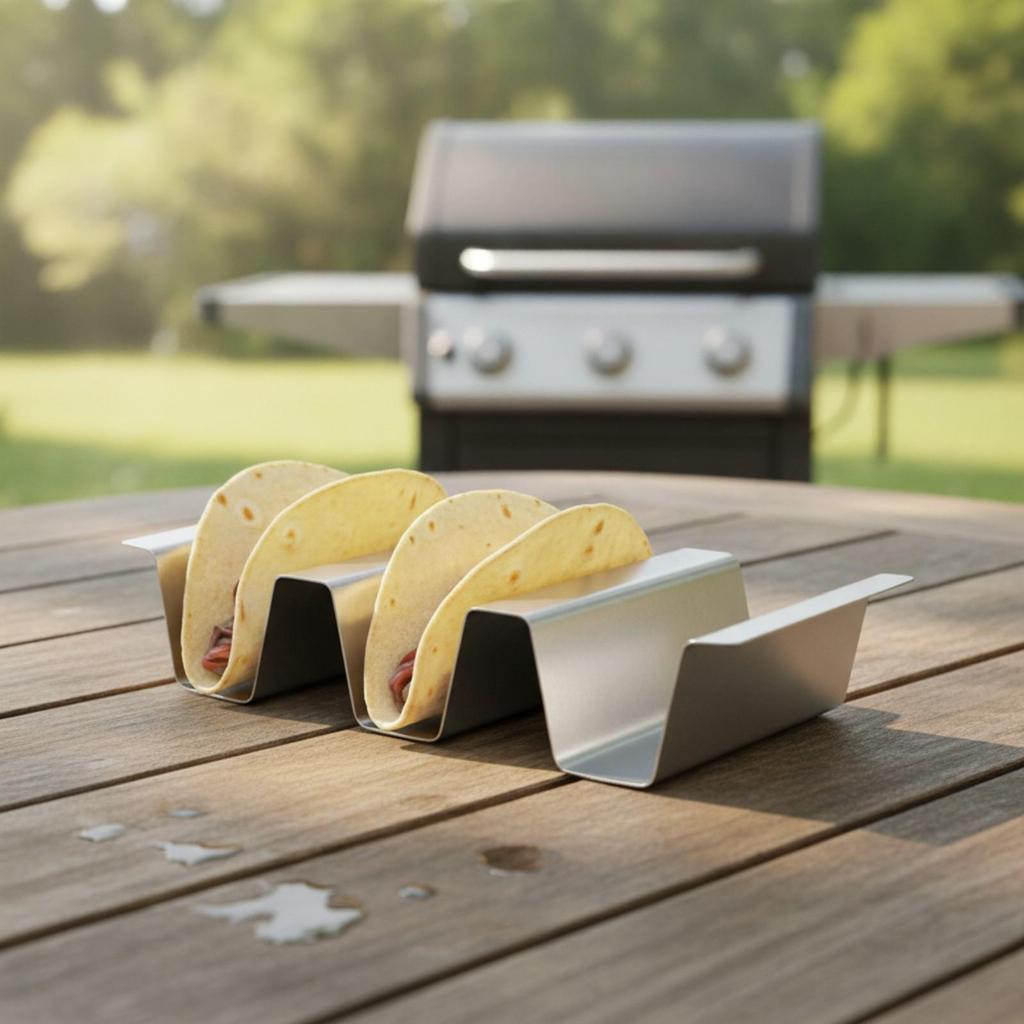 Stainless Steel Taco Holder Heat-Resistant for Everyday Entertaining, Home Cooks