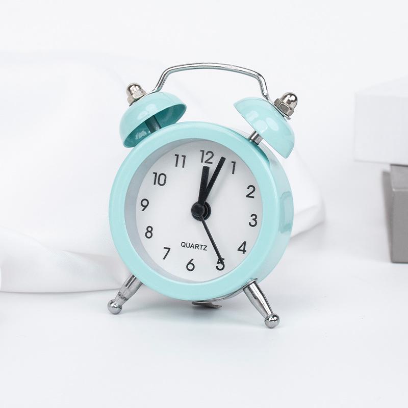 Student Desk Clock: Creative Silent Alarm, Metal Mini Table Clock, Cute Decorative Pocket Watch for Dorms