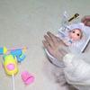 Miniatures Electric Bathtub Doll Accessories Plastic Tub 1:6 Scale Dollhouse Furniture Spraying Water Kids Bathing Toys