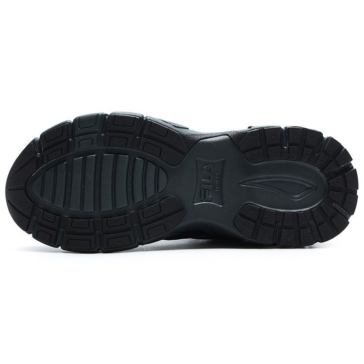 FILA Decoder Fashion Retro Fabric Synthetic Leather Low Top Casual Running Shoes Women sneaker Black Gray F12W312111FBD