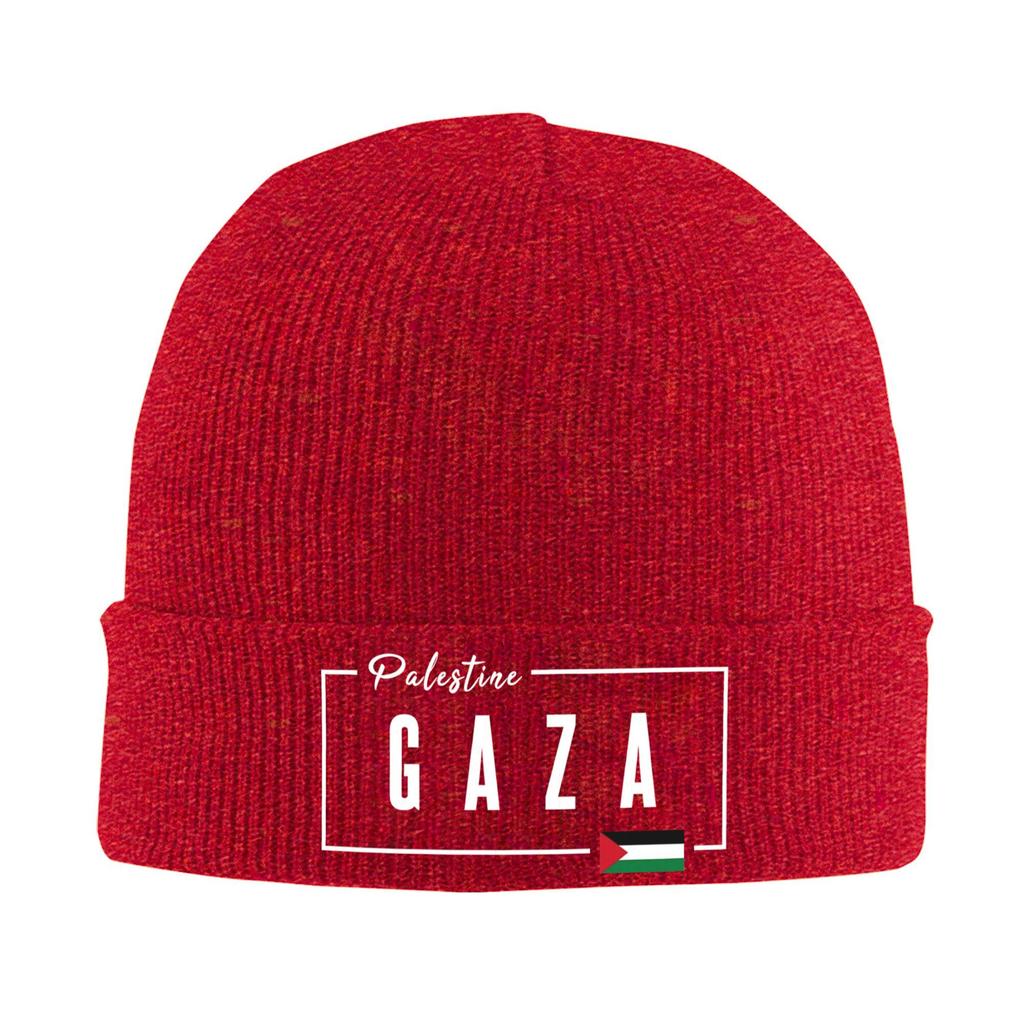 Gaza Palestine Flag Beanie Hats Bonnet Hats Men Women Cool Gym Knitted Hat Spring Graphic Warm Soft Caps