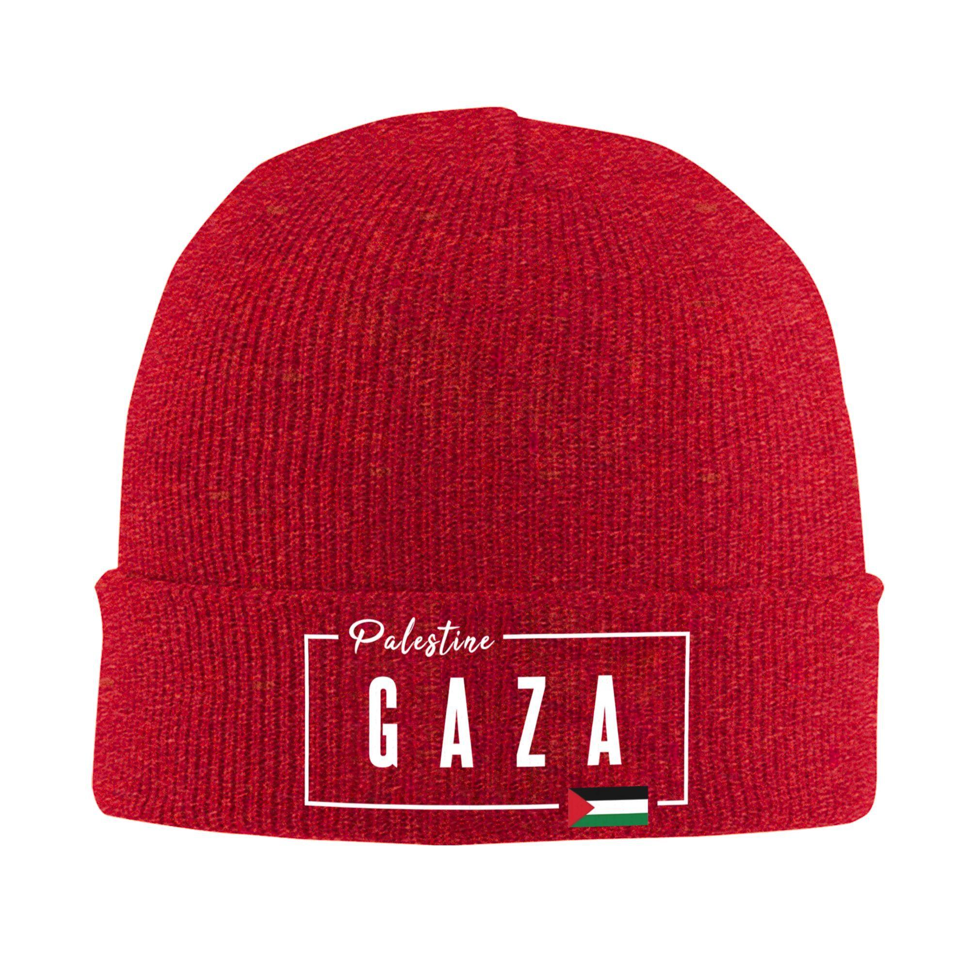 Шапки-бини с флагом Газы Палестины Шапки-бини Мужские Женские Крутые Вязаные Шапки для Зала Весенние Графические Теплые Мягкие Кепки One Size