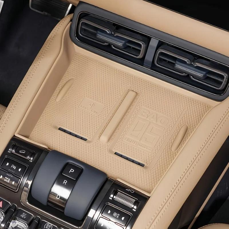 Car Center Console Silicone Pad Wireless Charging Anti-Slip Storage Mat Fit for BYD Leopard 5 2025