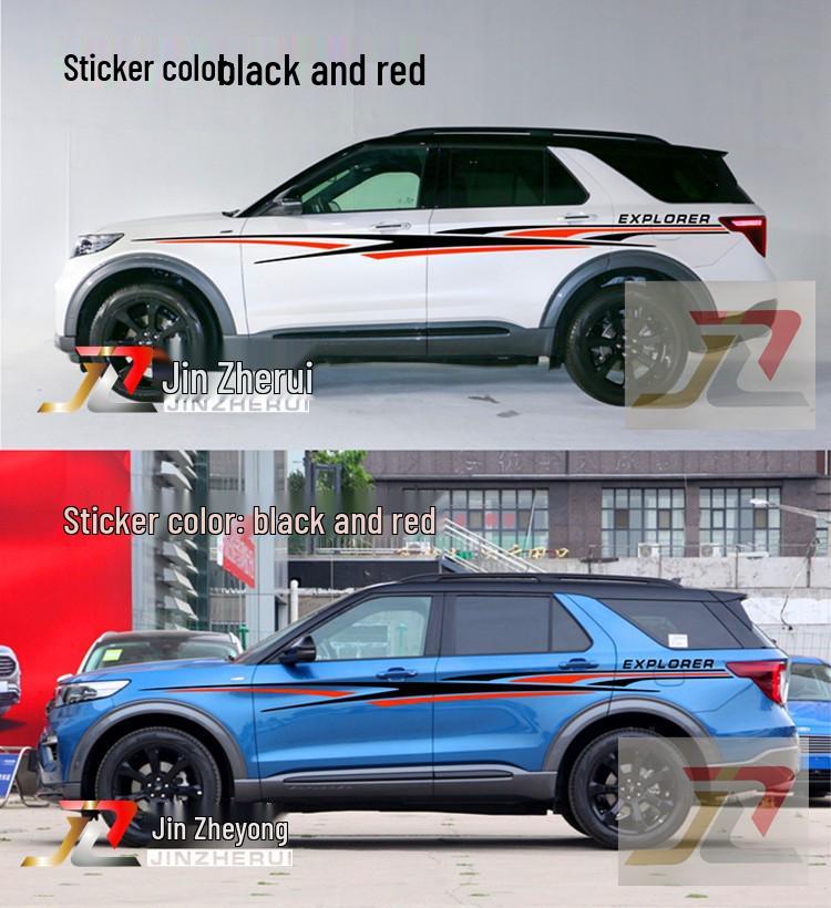 Ford Explorer Body Stripes: Custom Waistline Decal Stickers for Car Personalization