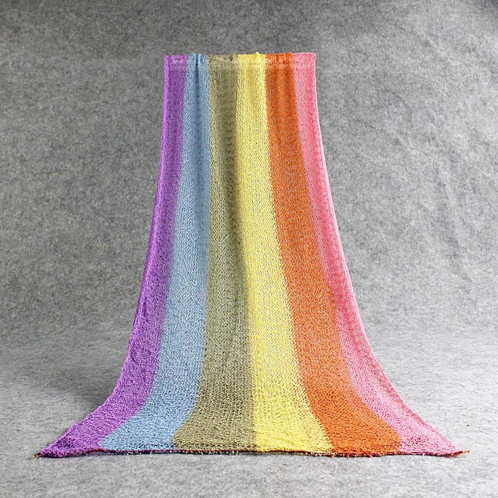 1 Set Newborn Photography Wrap Cloth Baby Photo Elastic Wrap Towel Rainbow Color Wrap Cloth for Newborn Photography Props
