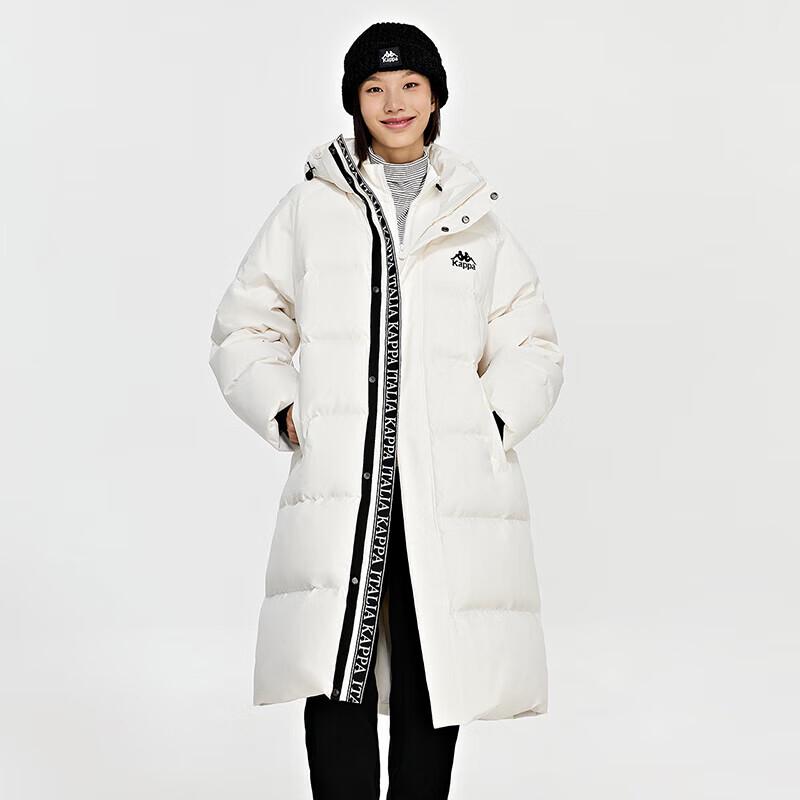 Kappa Unisex Retro Hooded Mid-Length Down Jacket