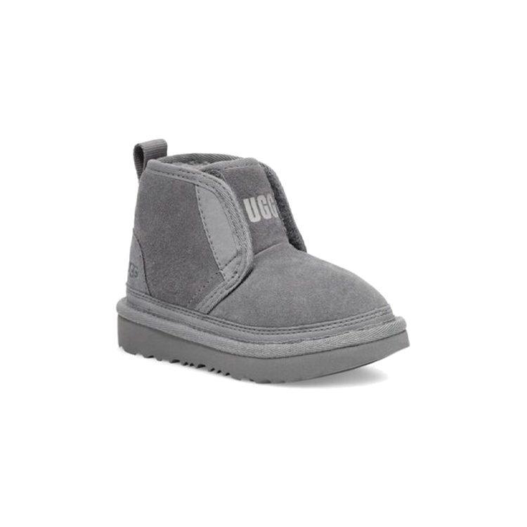 UGG Neumel Lightweight Fleece Lined Snow Boots Gray Children Aged 3 7 Years Old 1121037T-MTL