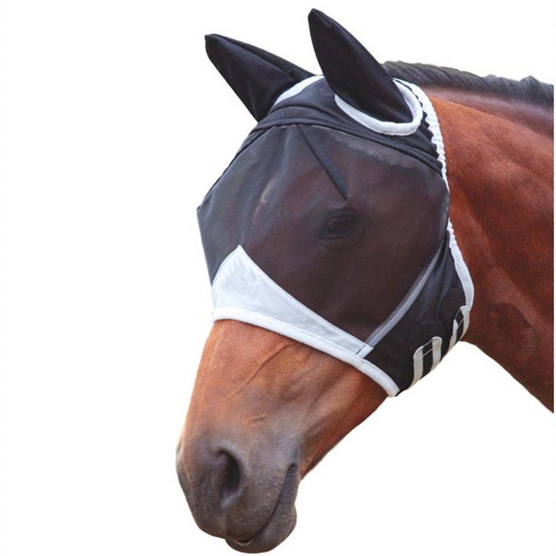 Breathable Horse Face Mask: Mosquito & Fly Proof Equestrian Accessory in Stock