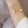 Four-leaf Clover and Five-flower Bracelet Stylish Lucky Clover Women's Flower Non-fading Hand Jewelry