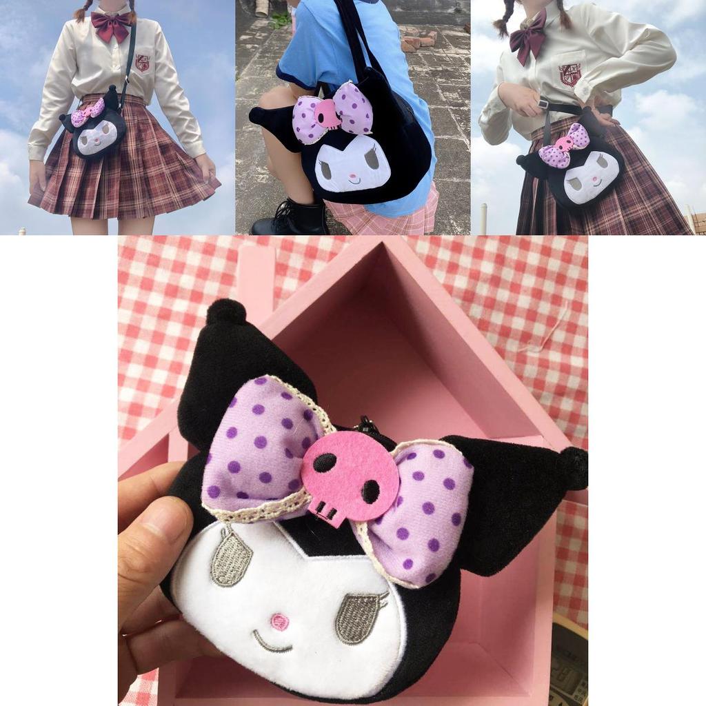 Adorable Kuromi Plush Handbag For Women And Girls Featuring Cute Kawaii Design
