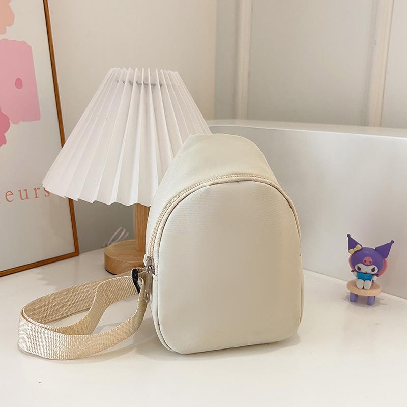 Solid Color Chest Bag Single Shoulder Crossbody Bag Lightweight Versatile Gift