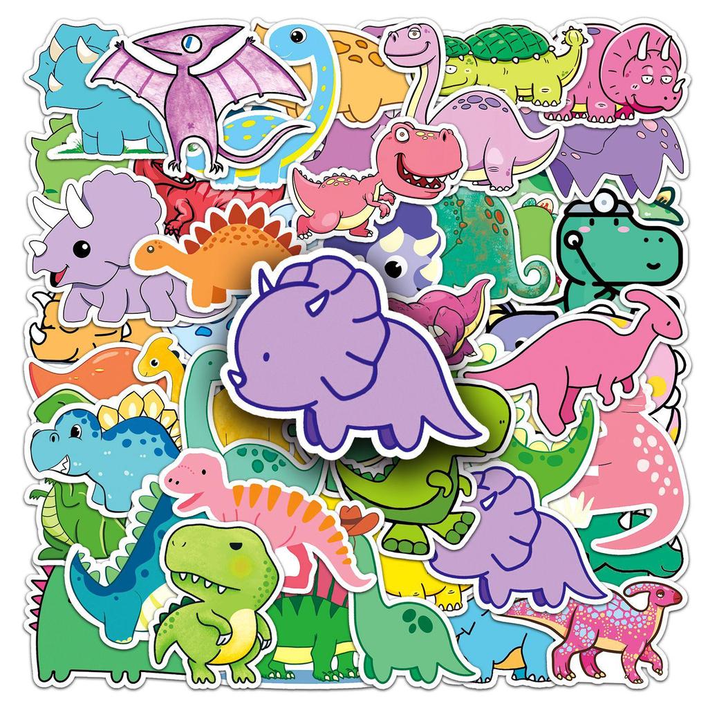 50 Trendy Dinosaur Stickers for Luggage, Laptop, and Car Decor