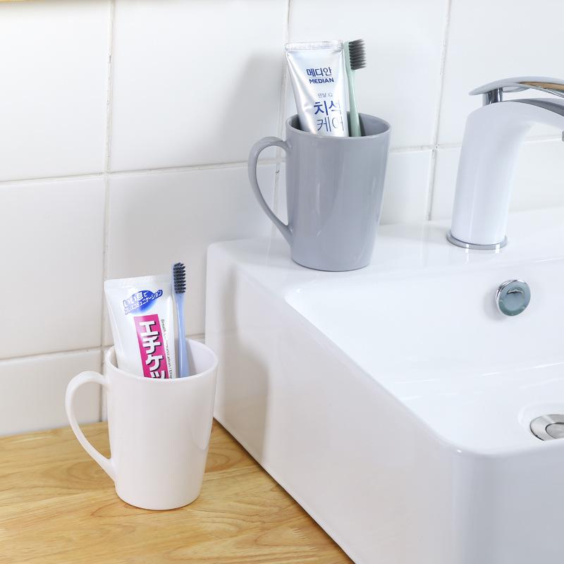 Mouthwash Cup with Handle, Plastic Thickened Brushing Cup, Mouth Cup, Toothbrush Cup, Couple Toothache Basin, Washbasin Cup