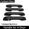 Car Door Handle Cover For Honda ZR-V RZ HR-V 2022 2023 2024 Gloss Black Carbon Fiber Chrome Exterior Door Handles Accessorie Kit