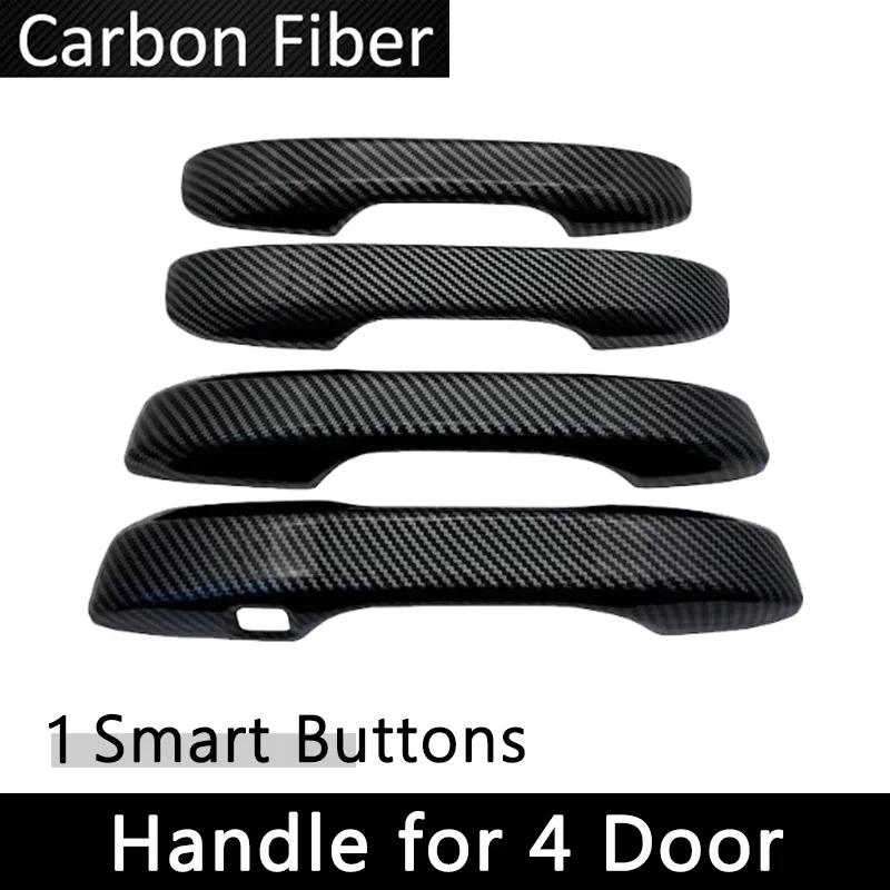 Car Door Handle Cover For Honda ZR-V RZ HR-V 2022 2023 2024 Gloss Black Carbon Fiber Chrome Exterior Door Handles Accessorie Kit