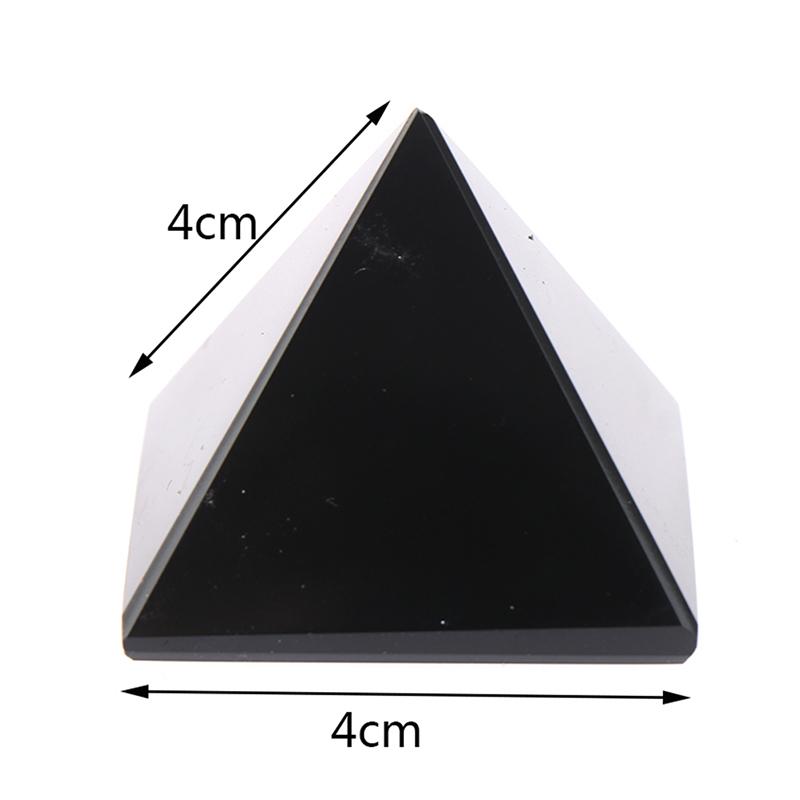 Obsidian Pyramid Natural Polished Surface Home Ornaments Desktop Decor