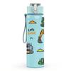 1PC Construction Tool Vehicle Print 750ml Color Plastic Sports Water Bottle Leakproof Flip Straw Lid Suitable for Sports Office Home Use