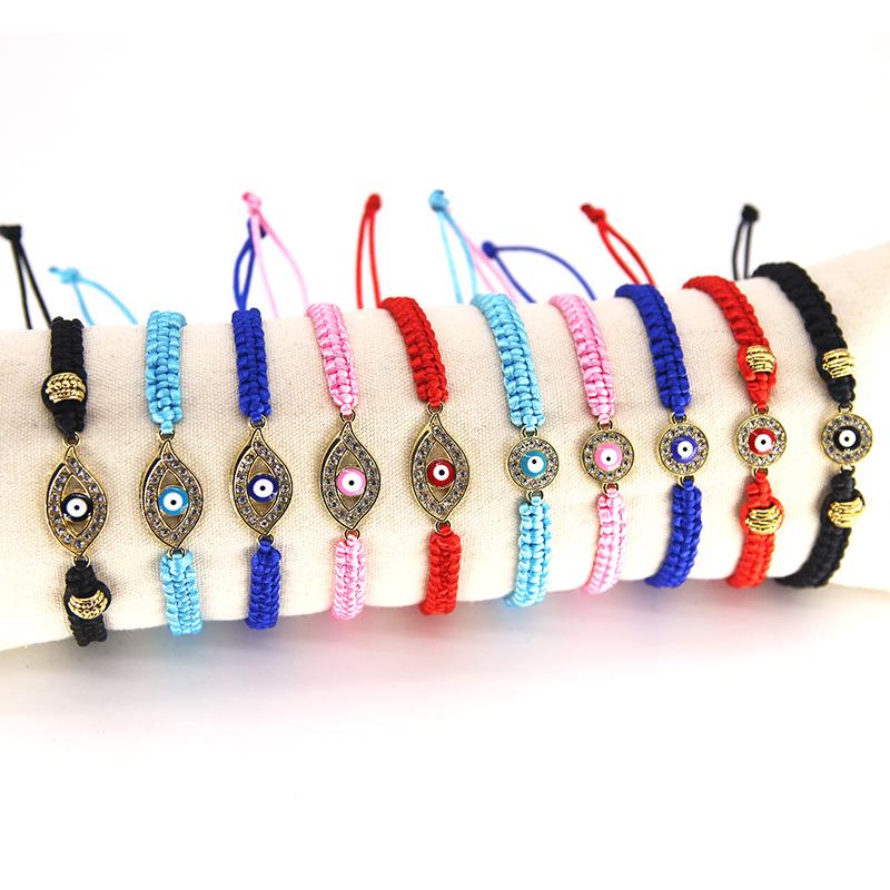 

Плетеный браслет ручной работы, браслет на удачу, минималистичный тканый браслет, регулируемый открывающийся красочный подарочный браслет