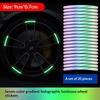 20 Strips Rainbow Bicycle Wheel Reflective Stickers Waterproof High Brightness For Night Bike Riding Safety