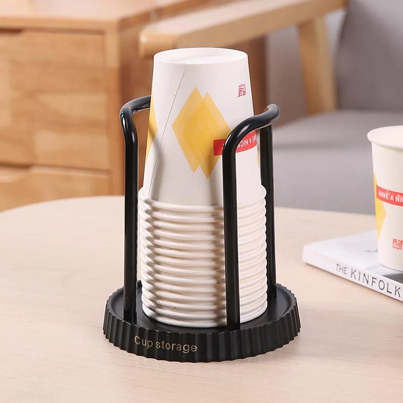 Thicken Durable Disposable Cup Luxurious Display Shelf Home Storage Rack for Home Dining Room Teacup Paper Cup Holder Dispenser