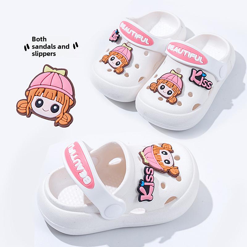 Kids' Cute Bear Non-Slip Summer Slippers: Soft Sole, Cool Clogs for Boys & Girls