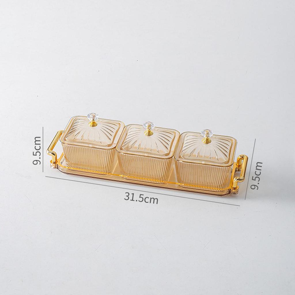 Divided Dried Fruit Plates Food Storage Container Multifunctional Appetizer Serving Tray for Snack