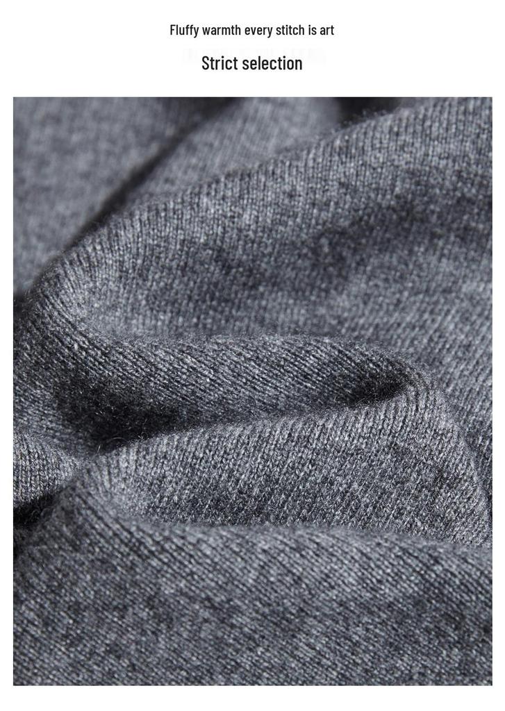 Women's Color Block Cashmere Sweater, Double Collar Two-Piece Design, Versatile Knitwear for Autumn/Winter.