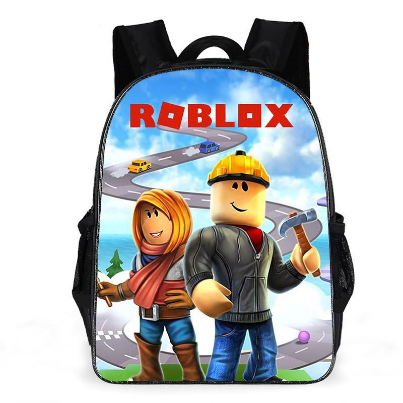 Roblox Kinderschoolrugzak Jongens Meisjes Lichtgewicht Oxford Stof Dubbele Riem Tas Met Luchtgevulde Riemen