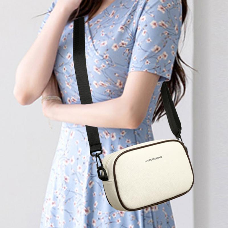 Borsa a tracolla casual da donna, piccola borsa a spalla in morbida pelle PU, mini borsa messenger alla moda per l'uso quotidiano, disponibile in più colori