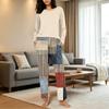 Damen Freizeit-Schlafanzug-Set mit Print, Rundhalsausschnitt und Lockerer Passform für Nachtwäsche und Loungewear