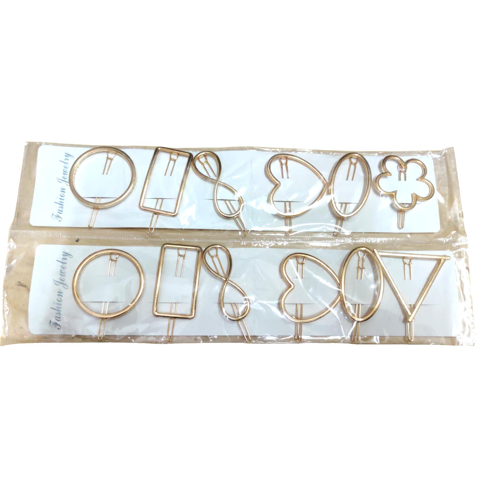 

@ Assorted Design Minimalist Korean Style Pearl Barrettes Set Of 12 D195 Zr-2248-60%Off