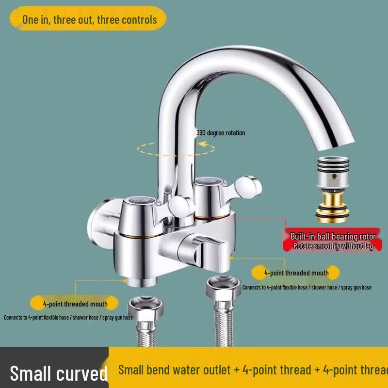 Yingtang Brass Triple-Outlet Faucet