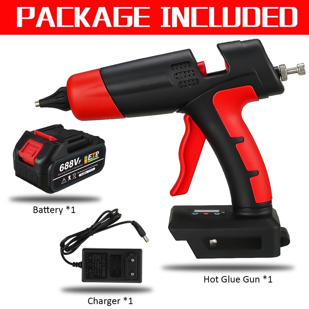 2000W 688VF Cordless Hot Melt Glue Gun Rechargeable Li-ion Battery High Power Home DIY Repair Tool For Battery 18V