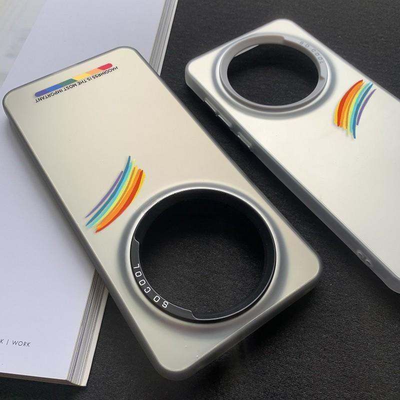 Simple Rainbow Is Suitable for Xiaomi 15/14/13 Mobile Phone Case Note14/13 Colored Silver Civi4pro New K807