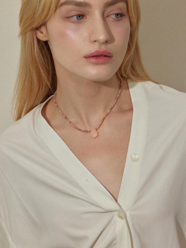 Favoritenoun Waterdrop Necklace_Pink