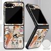 Funda de Halloween Linterna de Calabaza Fantasma Para Samsung Galaxy Z Flip 8 7 FE 6 5 4 Z Flip8 Flip7 Flip6 Flip5 Piel Híbrida de Cuero Bumper Duro de PC Cubierta