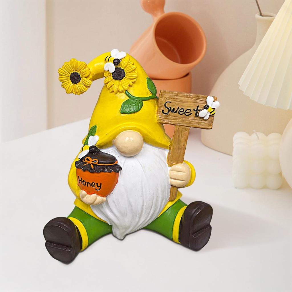 Resin Decoration Dwarf Ornament Garden Decoration Sunflower Dwarf Ornament