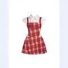 College style fake two-piece dress children's summer new design sense sweet fashion temperament princess short dress