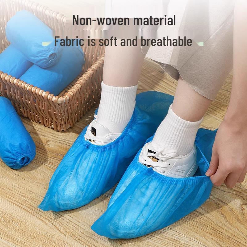 Washable and Disposable Non-Woven Shoe Covers for Children and Adults - Universal Fit for Indoor Use