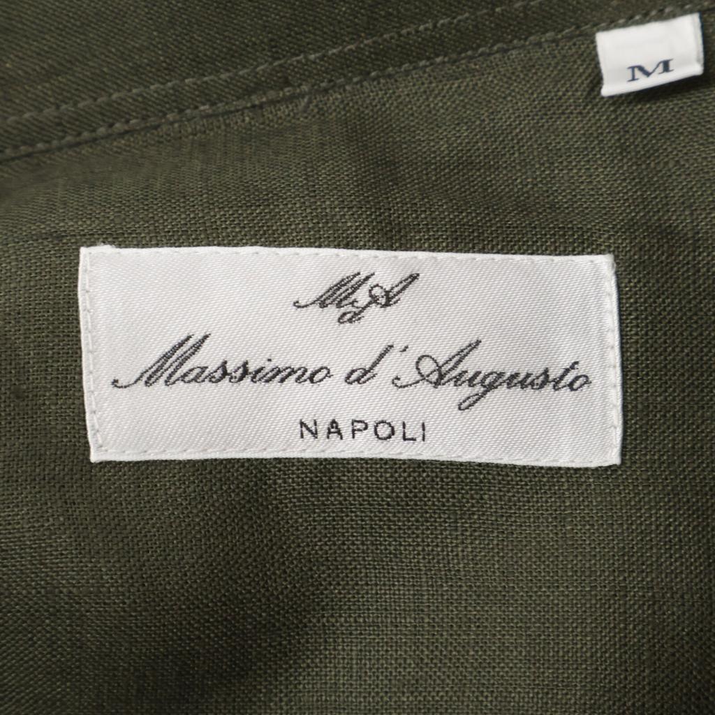 Massimo d'Augusto Khaki MAX6 100% Linen One-Piece Button-Down Shirt Tops M khakiUsed